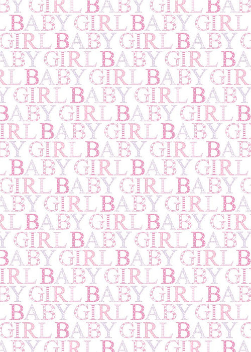Baby Girl Wrapping Paper (Set of 3 sheets)