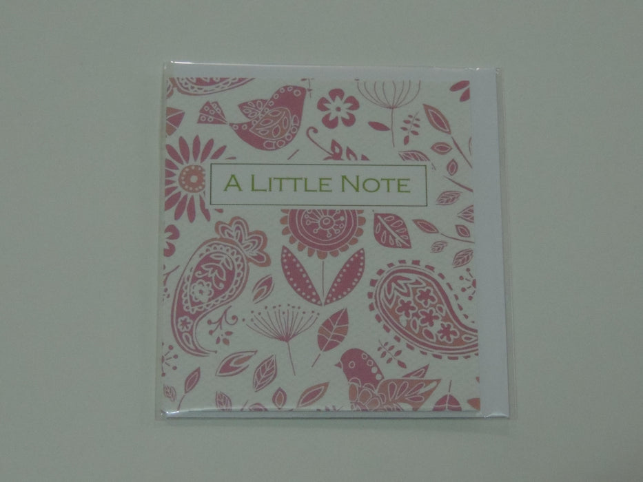 A Little Note - Birds & Flowers