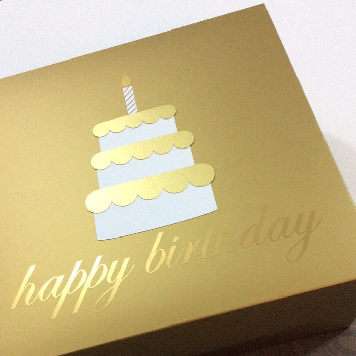{happy birthday with Cake Design} GIFT BOX