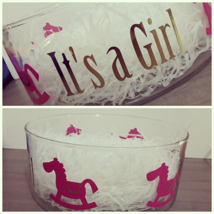 Rocking Horse Personalized Glass Vase