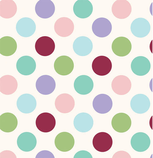 Colorful Polka Dots Gift Wrapping Paper (Set of 3 sheets)